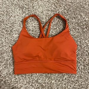 lululemon longline energy bra in cayenne